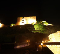 Hammershus bei Nacht