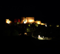 Hammershus bei Nacht