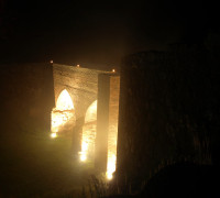 Hammershus bei Nacht