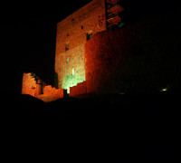 Hammershus bei Nacht